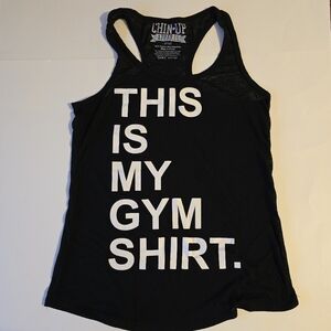 Black Graphic Tank Top